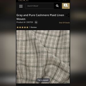 5 Yards Plaid Linen Mood Fabric